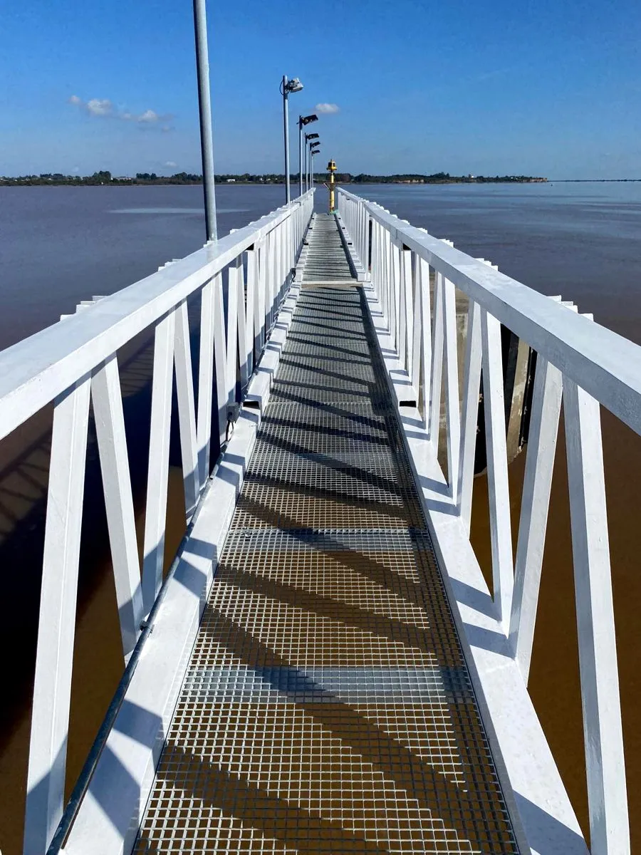 Pasarela y obra de toma